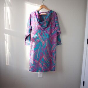 Vintage 80's Cassidy Cowl Neck Dress